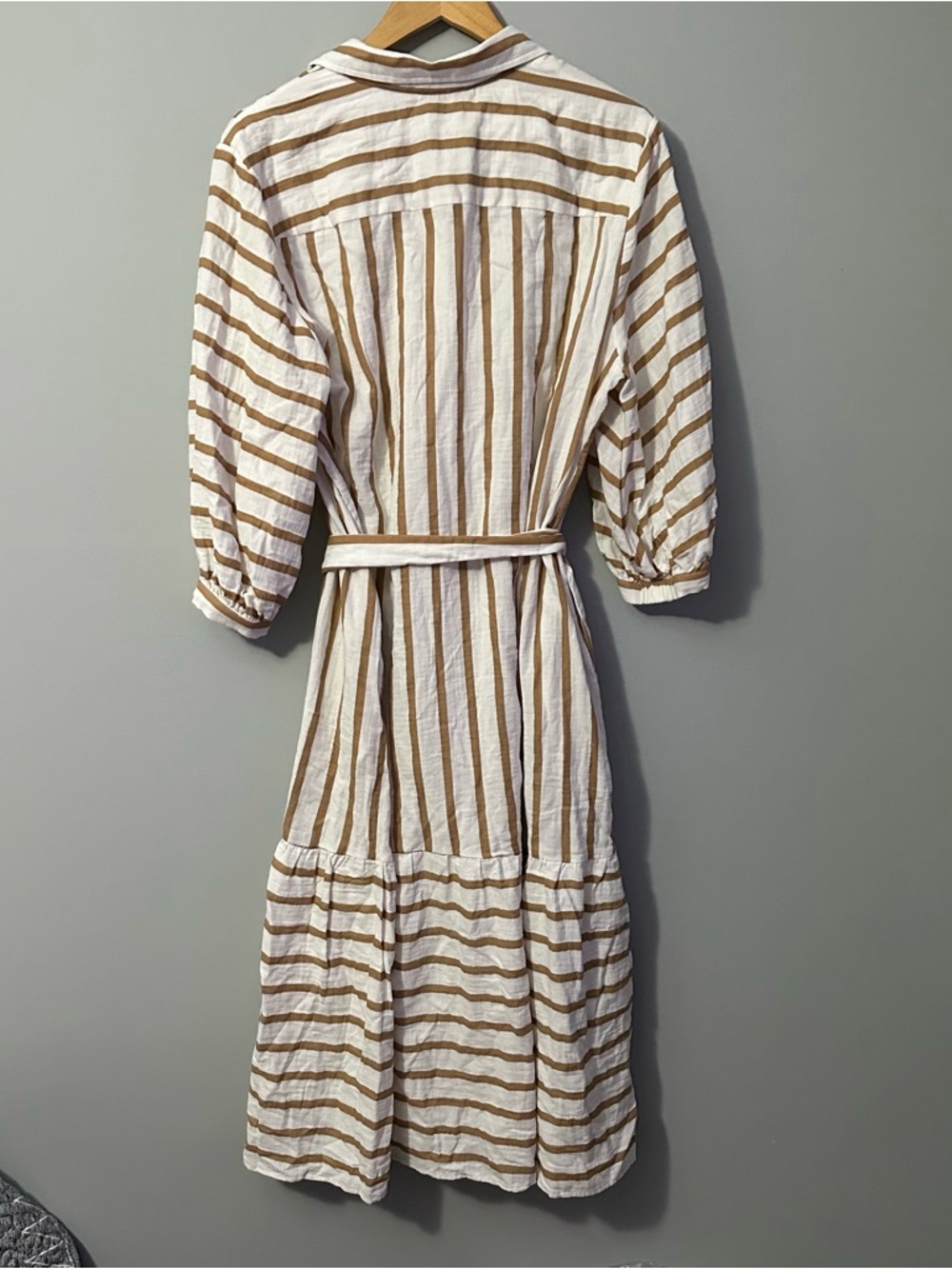 Chico's Striped Cotton-Gauze Shirtdress Size 14 NWT - Picture 3 of 12